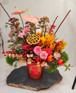 Cny Flower table arrangement