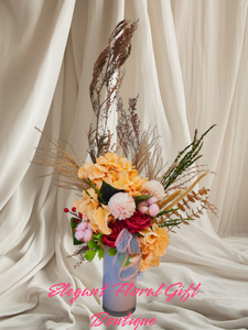 Silk dry Flower table arrangement