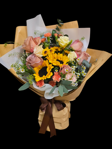 Sunflower with roses vintage 💛