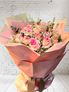 Premium pink roses 24dosen