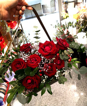 Load image into Gallery viewer, Premium Red Roses with big Handle Box - Elegant Floral Gift Boutique