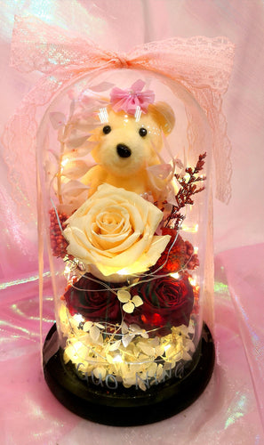 Preserved fresh flower with glass - Elegant Floral Gift Boutique