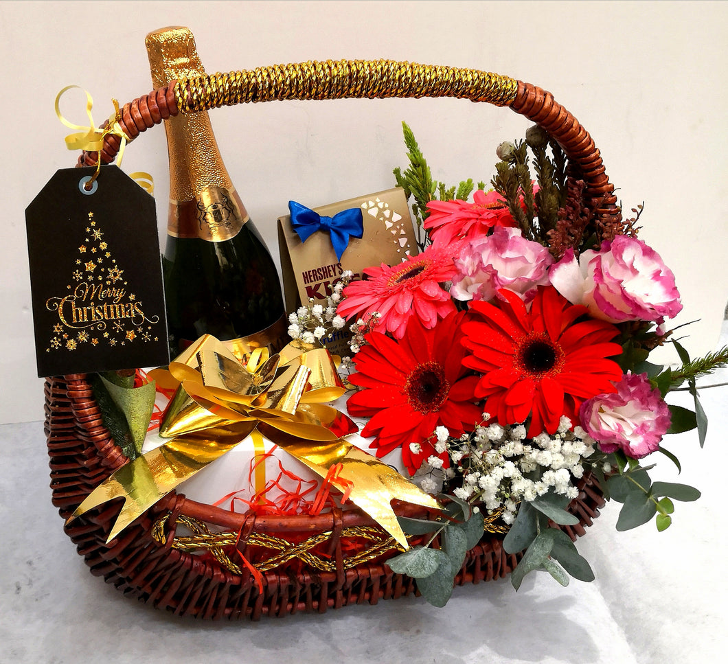 christmas log cake hamper - Elegant Floral Gift Boutique