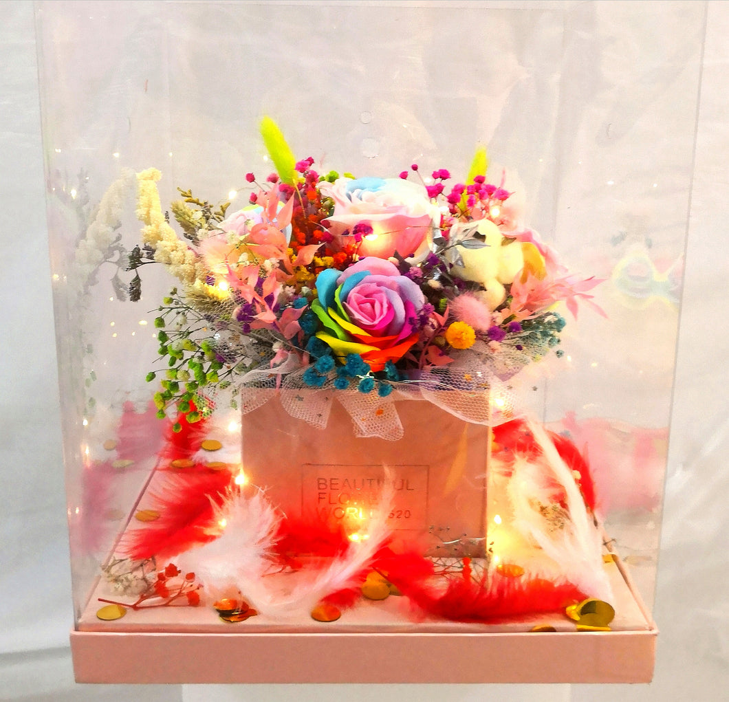 flower arrangement with box - Elegant Floral Gift Boutique