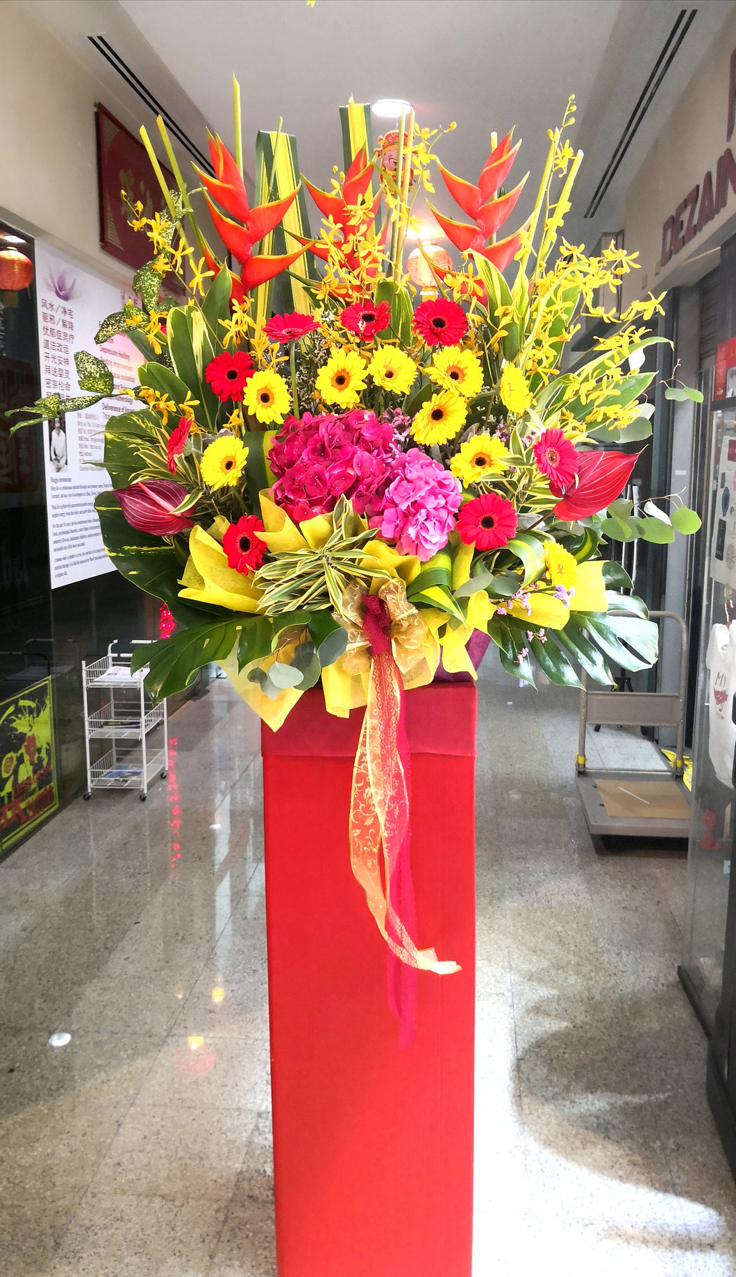 Grand Opening Stand Arrangement - Elegant Floral Gift Boutique
