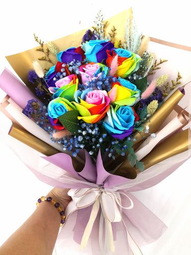 Rainbow Soap bouquet - Elegant Floral Gift Boutique